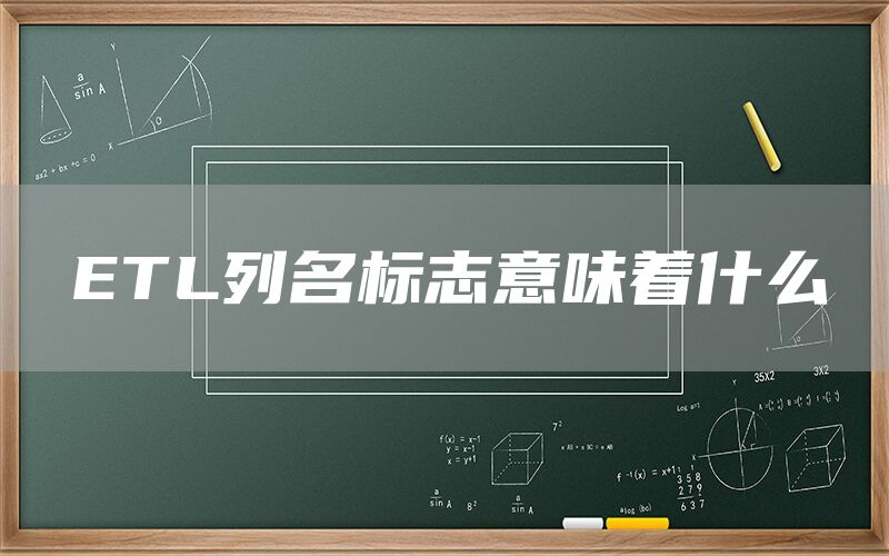 ETL列名标志意味着什么